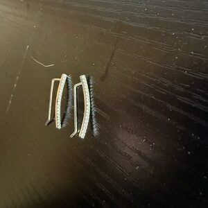 Elegant Silver ear climber Earrings